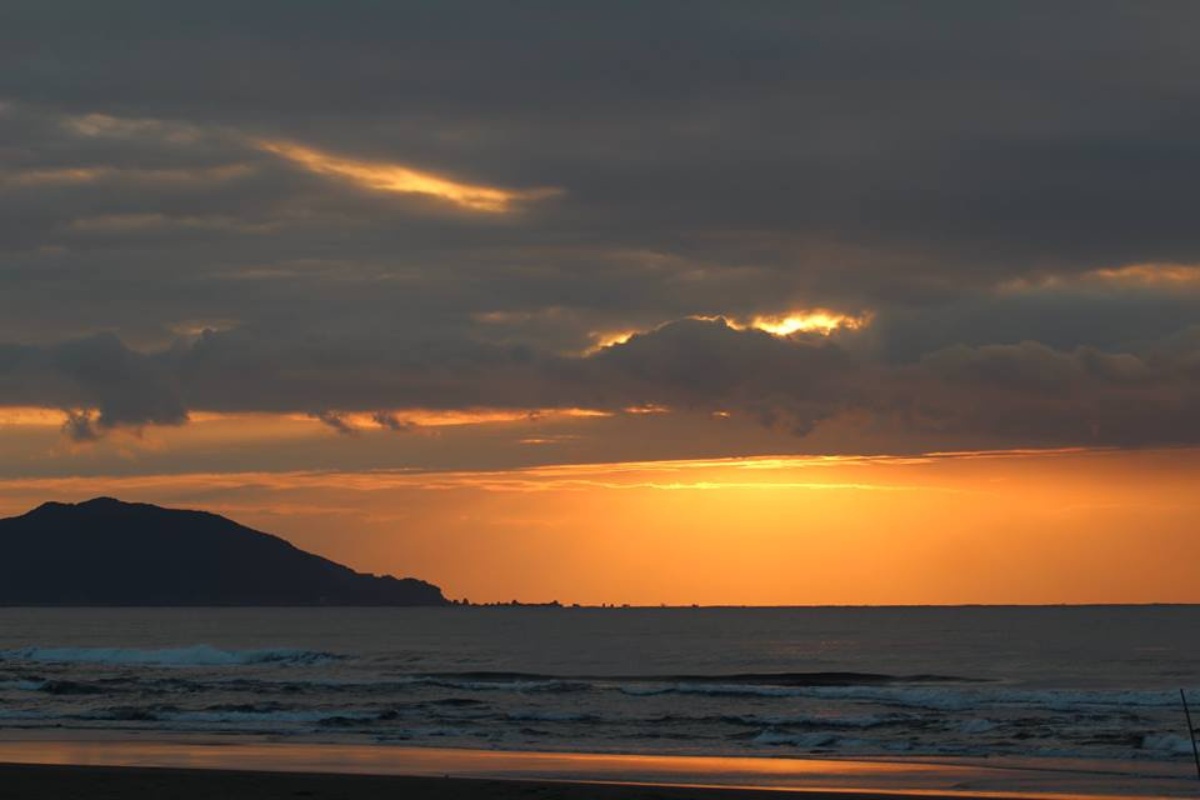 A sunset on the south coast of Kochi, Japan